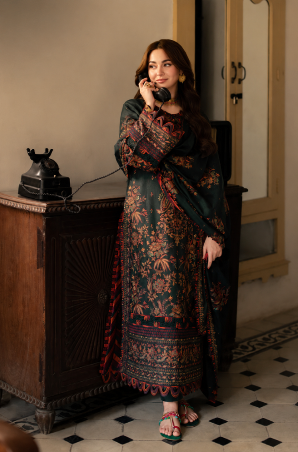 Emerald Dusk 3 Piece Richly Embroidered Luxury Lawn Suit