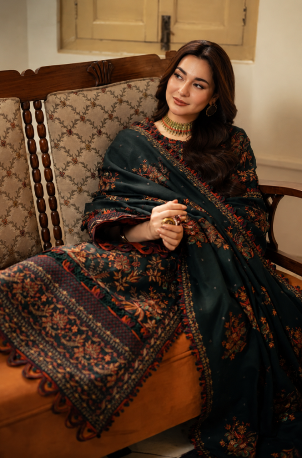 Emerald Dusk 3 Piece Richly Embroidered Luxury Lawn Suit