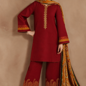 Sienna 3 Pc Heavy Embroidered Airjet Lawn Unstitched Suit