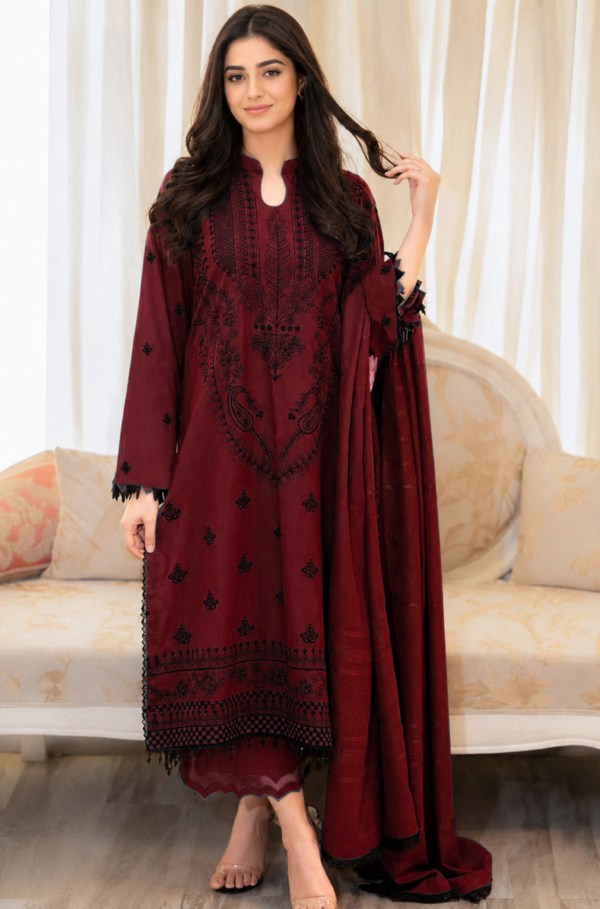 Ruby Noir Embroidered Pure Lawn 3PC Unstitched Suit