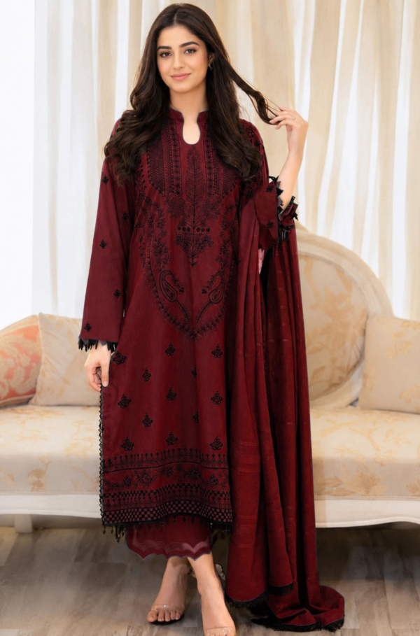 Ruby Noir Embroidered Pure Lawn 3PC Unstitched Suit