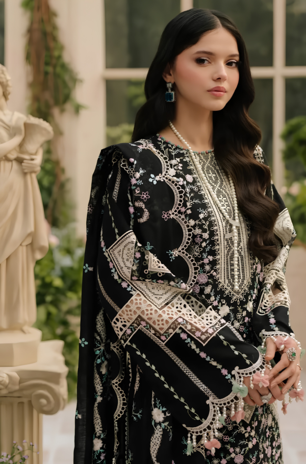 Celestial Noir Luxury Lawn 3Pc Unstitched Suit