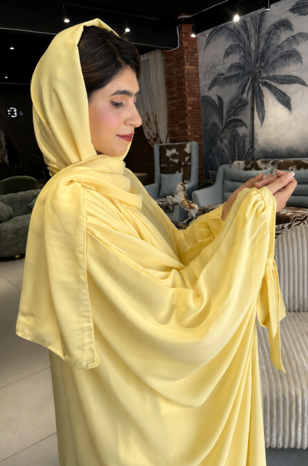 Abeer Double Georgette Formal Wear Farasha Abaya Set