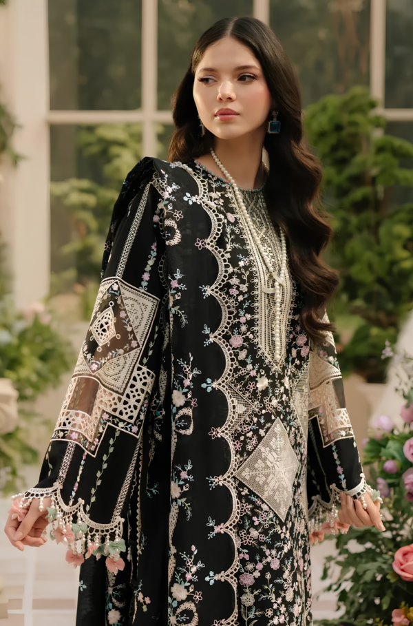 Celestial Noir Luxury Lawn 3Pc Unstitched Suit