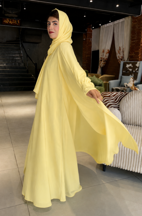 Abeer Double Georgette Formal Wear Farasha Abaya Set