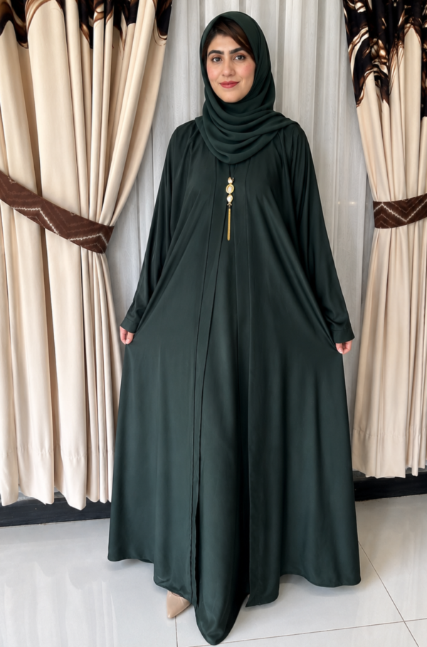 Arez Emerald Abaya – Double Gown Style