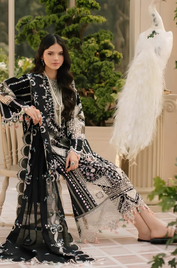 Celestial Noir Luxury Lawn 3Pc Unstitched Suit