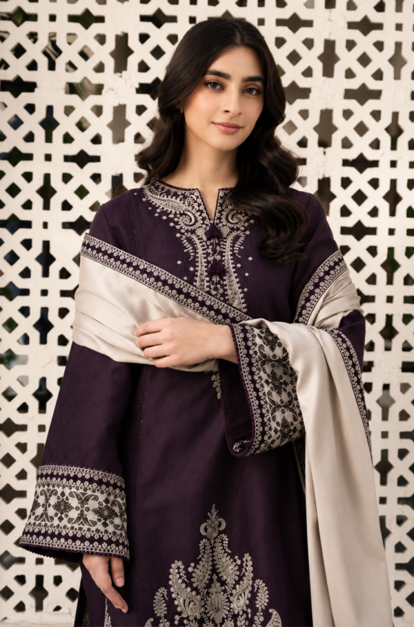 Plum Grace Embroidered Pure Lawn 3PC Unstitched Suit