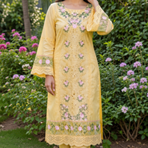 Sunlit Blossom Embroidered Summer Lawn 2 Pc Unstitched Suit