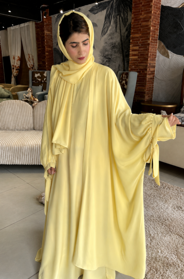 Abeer Double Georgette Formal Wear Farasha Abaya Set
