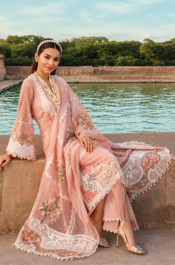 Blush Rose Embroidered Lawn 3PC Unstitched Suit