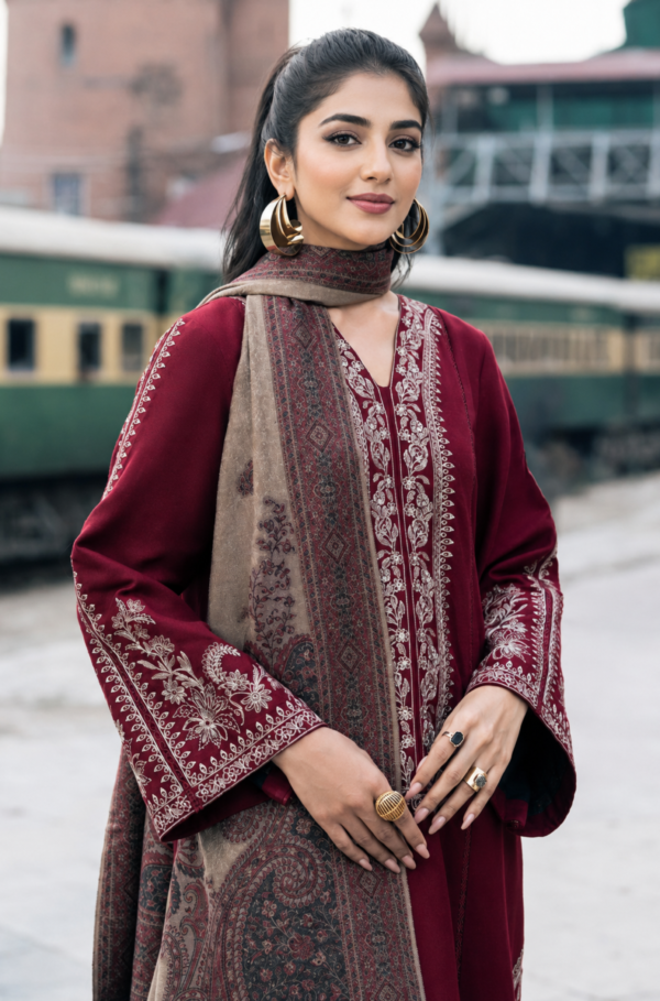 Crimson Heritage Embroidered Pure Lawn 3PC Suit