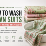 How to wash lawn suits without fading the color using cold water, mild detergent, and proper fabric care to keep lawn suits vibrant and long-lasting.
