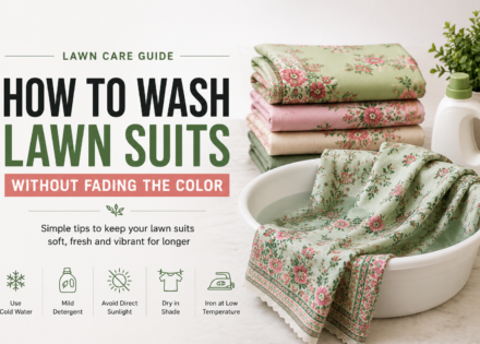 How to wash lawn suits without fading the color using cold water, mild detergent, and proper fabric care to keep lawn suits vibrant and long-lasting.